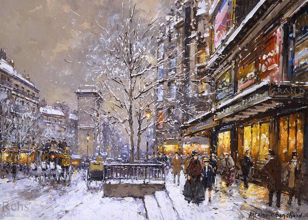 Résultat d’images pour Peintures de Paris sous la neige