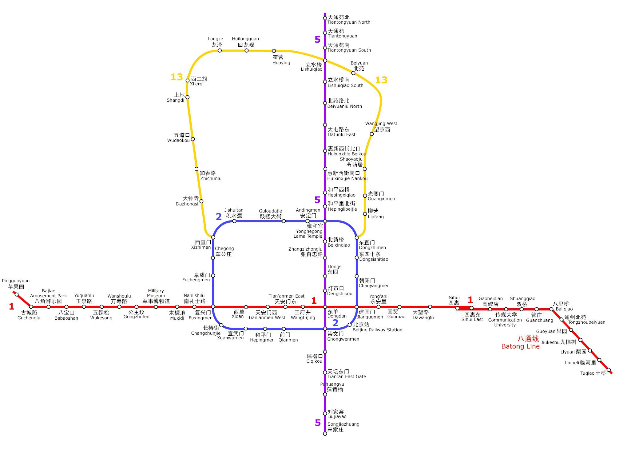 北京地铁历史图